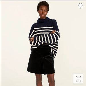 NWT JCrew Pleated Mini Skirt in Velvet